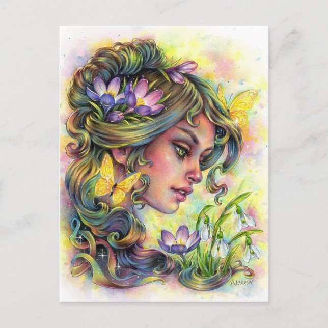 Frühlingserwachen Postkarte (Vorderseite)