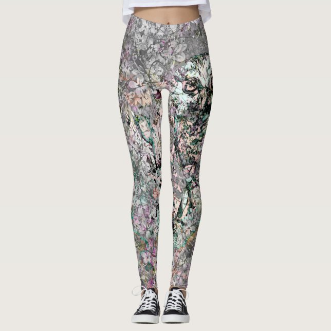 Frühlingseule Leggings (Vorderseite)