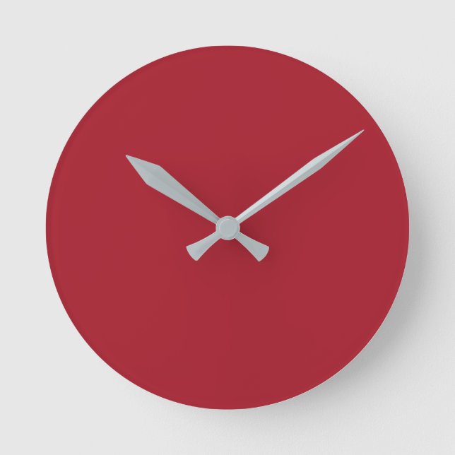 Frühlingsfarbe rot runde wanduhr (Vorderseite)