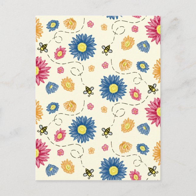 Frühlingsfarben Postkarte (Vorderseite)