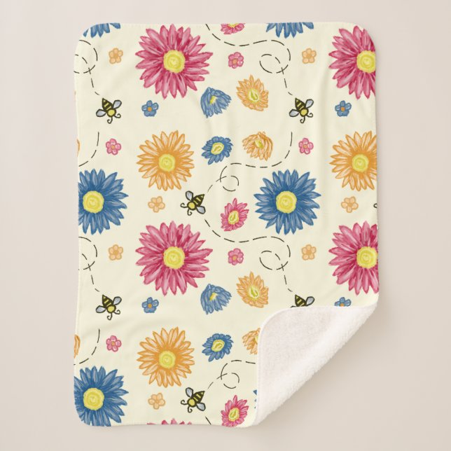 Frühlingsfarben Sherpadecke (Vorderseite)