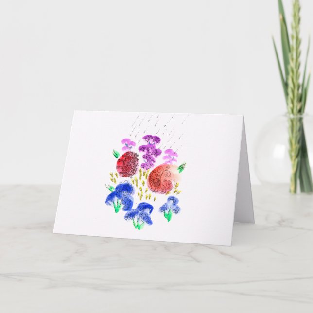 Frühlingsfarbige Blume für den Muttertag Feiertagskarte (Vorderseite)