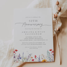 Frühlingsfarbige Wildblume 50. Hochzeitstag