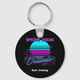 Frühlingsferien 2026 Orlando After Dark Retro Synt Schlüsselanhänger