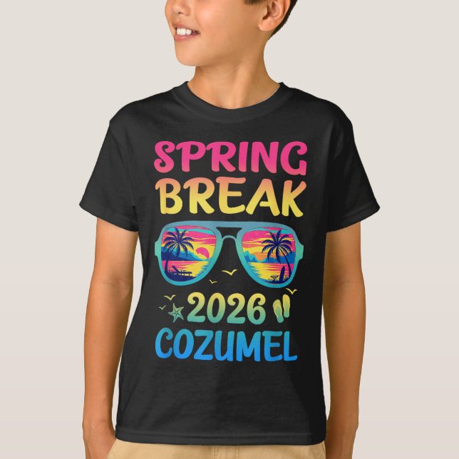 Frühlingsferien Cozumel 2026 Urlaubsreise Sungles T-Shirt (Vorderseite)