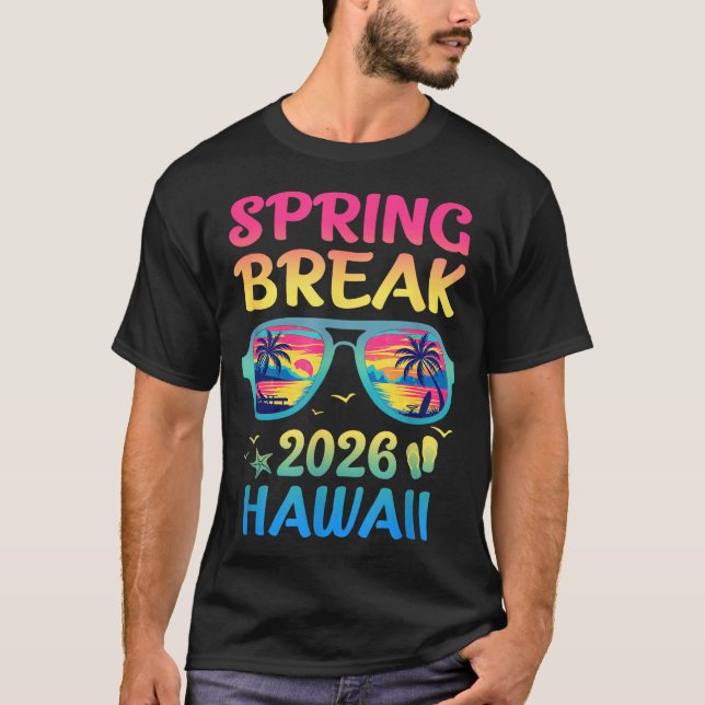 Frühlingsferien Hawaii 2026 Urlaubsreise Sungles T-Shirt (Vorderseite)