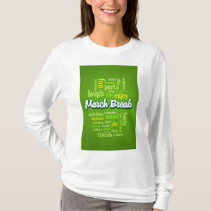Frühlingsferien-Wortwolken-Typografie Schulferien T-Shirt