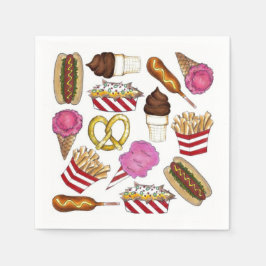 Frühlingsfest Karneval Foods Corndog Nachos Serviette