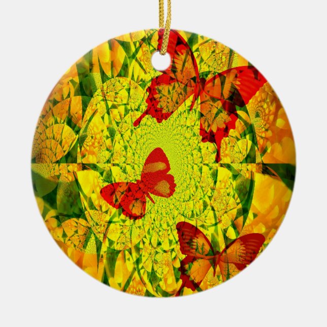 Frühlingsfest Keramik Ornament (Vorne)