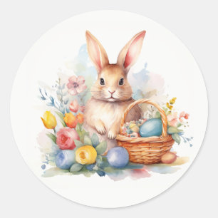 Frühlingsfest - Osterhase Runder Aufkleber