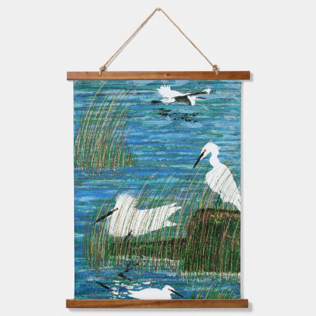 Frühlingsfest Wandteppich Mit Holzrahmen (Vorderseite)