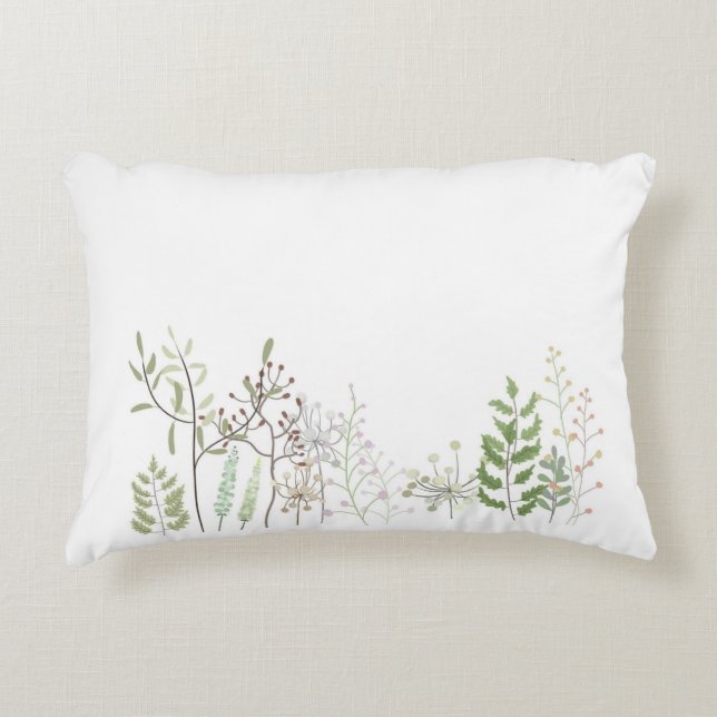 Frühlingsfloral Akzent Pillow Dekokissen (Vorderseite)