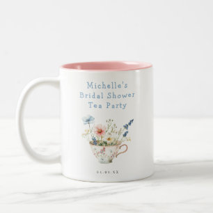 Frühlingsfloral Brautparty Tee Party Zweifarbige Tasse