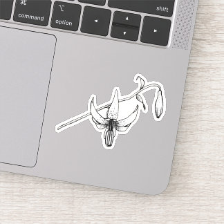 Frühlingsfloral | Columbia Lily | Botanischer Aufk Aufkleber