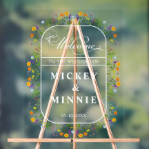 Frühlingsfloral Elegante Hochzeit Willkommen