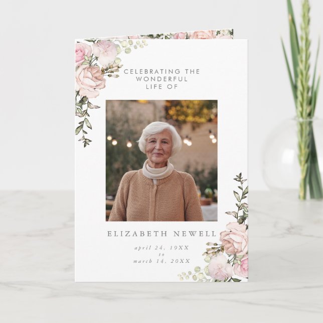 Frühlingsfloral gefaltete Feier zum Life-Programm Programm (Vorderseite)