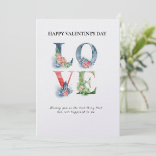 Frühlingsfloral gestapelte Liebe Valentinstag Card Feiertagskarte