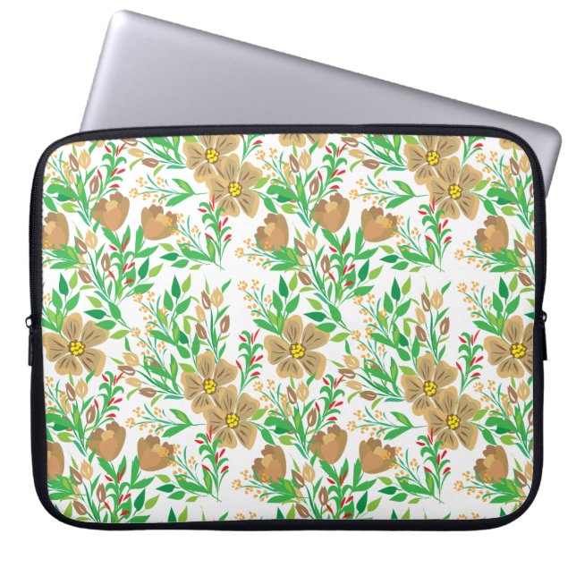 Frühlingsfloral Laptopschutzhülle (Vorderseite)