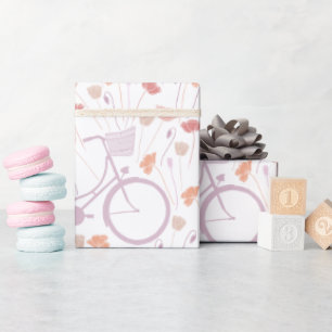 Frühlingsfloral Lavendel Korallenkoralle Vintages  Geschenkpapier