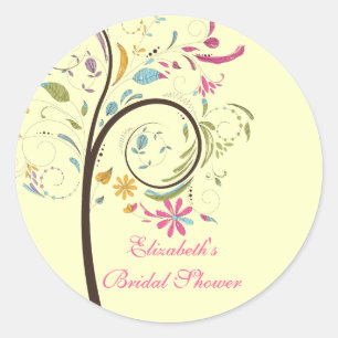 Frühlingsfloralbaum Brautparty Sticker