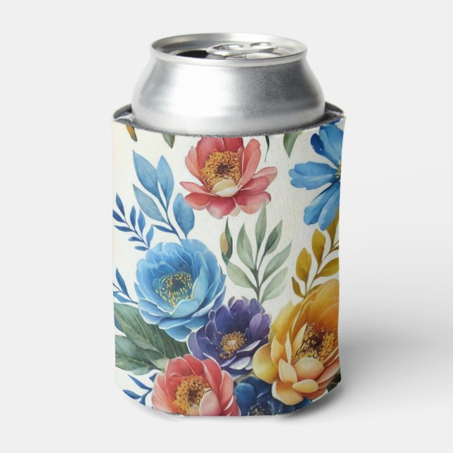 Frühlingsfloraldrucke Dosenkühler (Kanne Vorderseite)