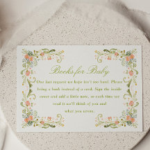 Frühlingsflorale Babyshower-Bücher für Baby