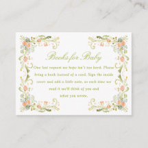 Frühlingsflorale Babyshower-Bücher für Baby