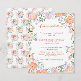 Frühlingsflorale Blume Hochzeitskarte Begleitkarte
