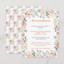 Frühlingsflorale Blume Hochzeitskarte Begleitkarte