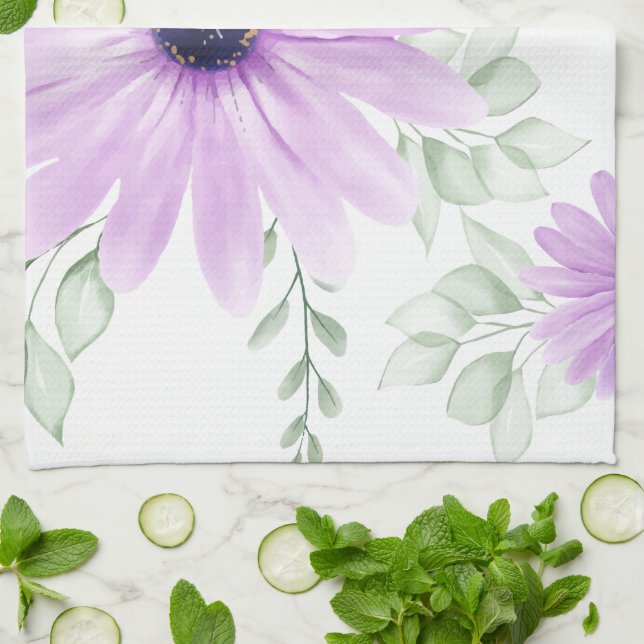 Frühlingsflorale Botanische Muster farbenfroh Geschirrtuch (Gefaltet)