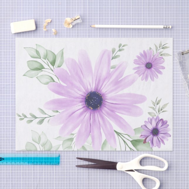 Frühlingsflorale Botanische Muster farbenfroh Seidenpapier (Handwerk)