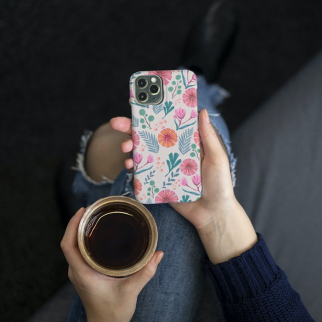 Frühlingsflorale botanische Muster farbenfrohe Tel Case-Mate iPhone Hülle (Von Creator hochgeladen)