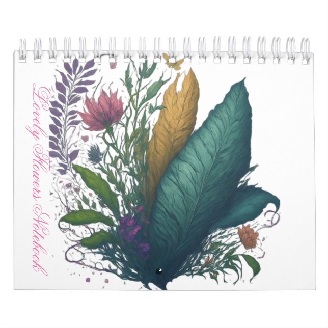 Frühlingsflorale Botanische Muster Spirale Kalender (Titelbild)