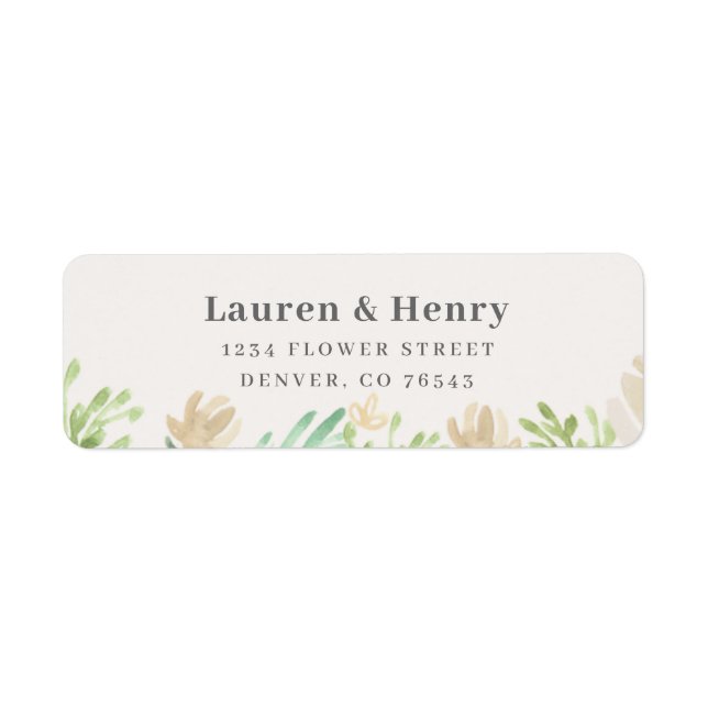 Frühlingsflorale Rücksendeadressen-Aufkleber (Vorne)