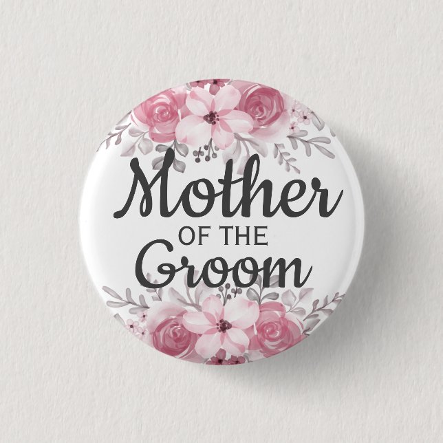 Frühlingsfloralmutter der Groom-Taste Button (Vorderseite)