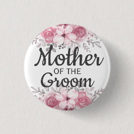Frühlingsfloralmutter der Groom-Taste Button