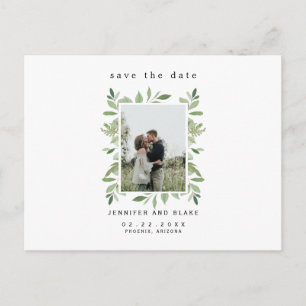 Frühlingsflüstern Foto Weiß Save-the-Date-Karte Postkarte