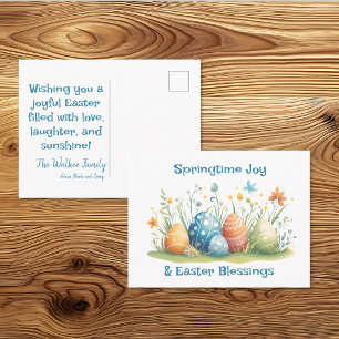 Frühlingsfreude & Ostergrüße Postkarte