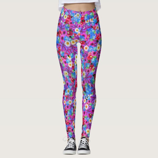 Frühlingsgänseblümchen-Leggings Leggings (Vorderseite)