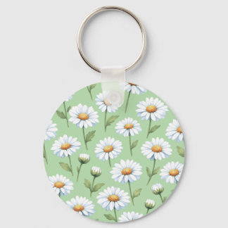 Frühlingsgänseblümchen-Muster Schlüsselanhänger