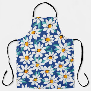 Frühlingsgänseblümchen: trendiges Blumenmuster. Schürze