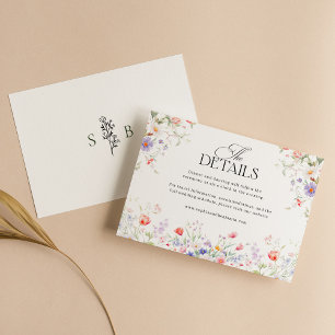 Frühlingsgarten Aquarell Floral Pastell Hochzeit Begleitkarte