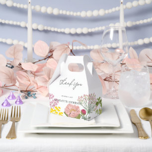 Frühlingsgarten Blumen Brautparty Dankeschön   Geschenkschachtel