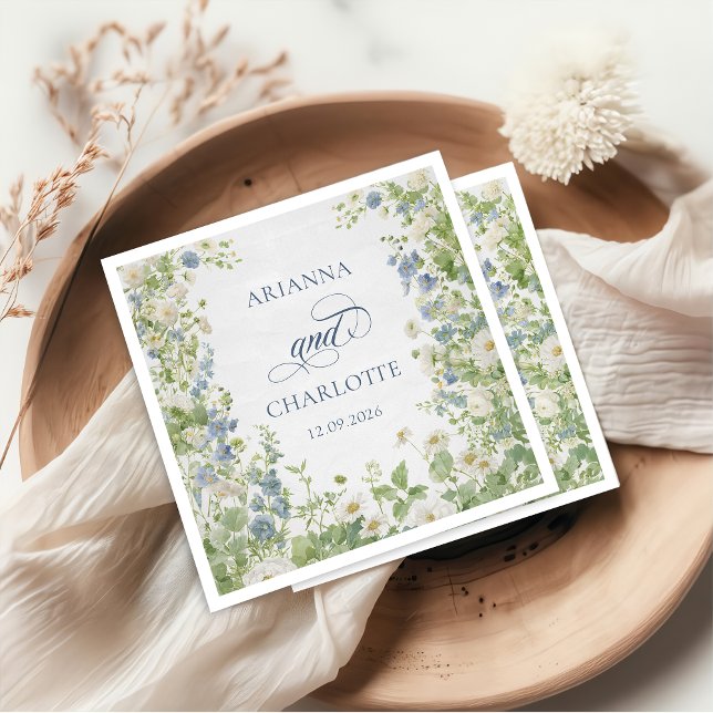 Frühlingsgarten Blumen Hochzeitsservietten Serviette (Von Creator hochgeladen)
