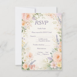 Frühlingsgarten-Hochzeit Termin vormerken RSVP Karte