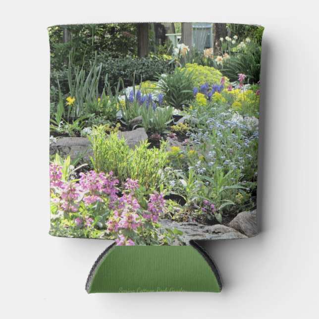 Frühlingsgarten Hütte Rock Garden Dosenkühler (Vorderseite)