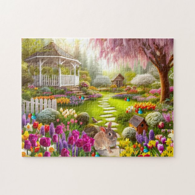 Frühlingsgarten / Ostergärten Puzzle (Horizontal)