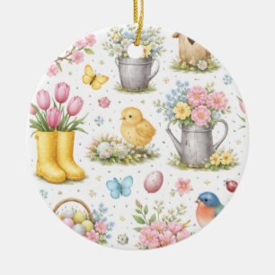 Frühlingsgarten Ostern Keramik Ornament