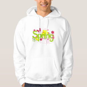 Frühlingsgarten-Typografie Blumen Schmetterlinge Hoodie