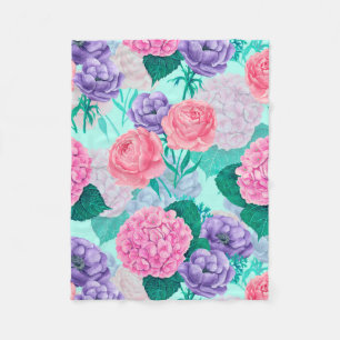 Frühlingsgarten Wasserfarbe 2 Fleecedecke